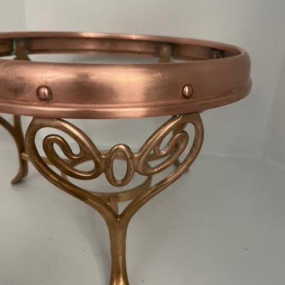 Vintage Copper Carafe Corning Copper Food Warming Stand Cookware Kitchenware - Picture 4 of 5
